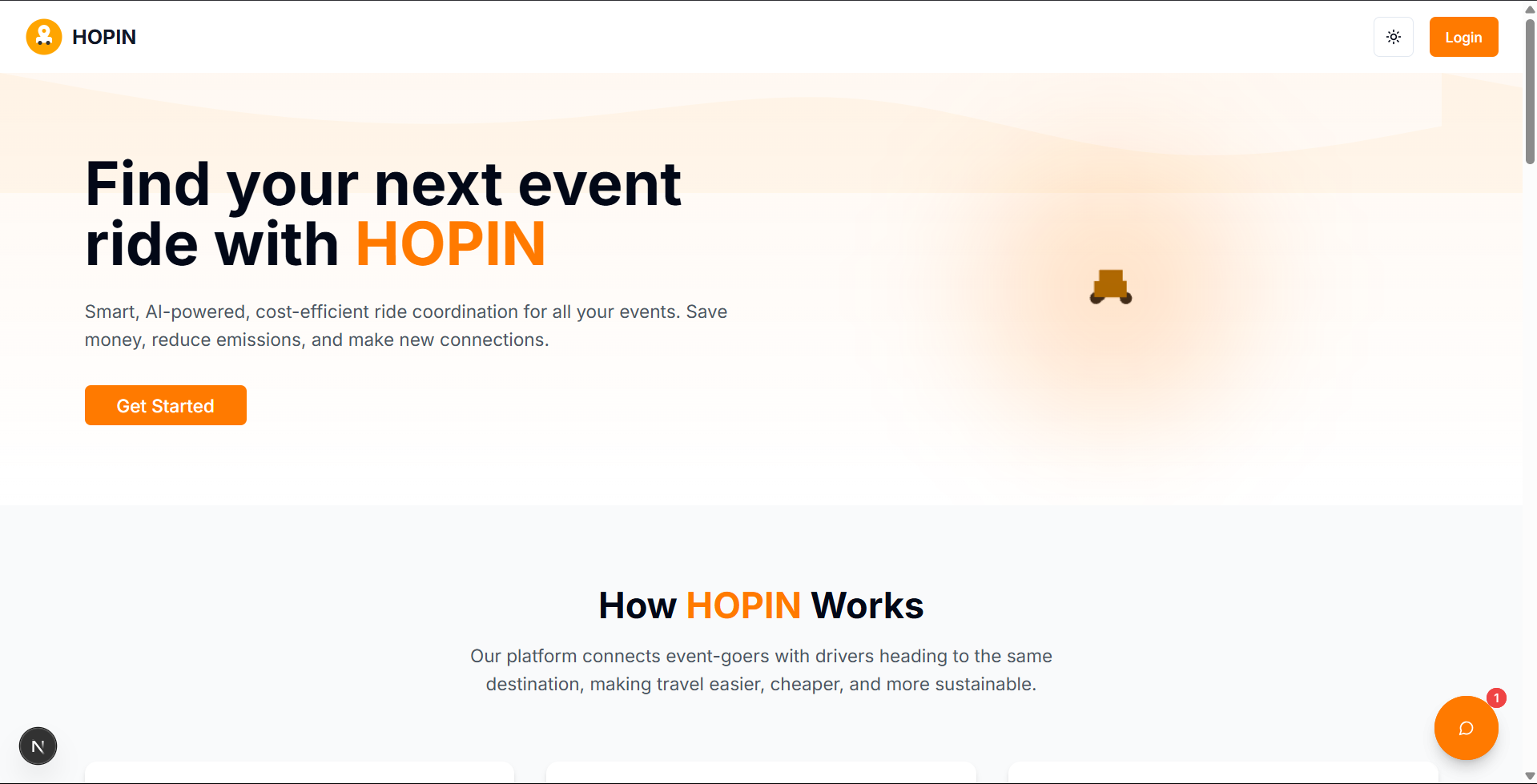HOPIN - AI Driven Real time campus event ride sharing
